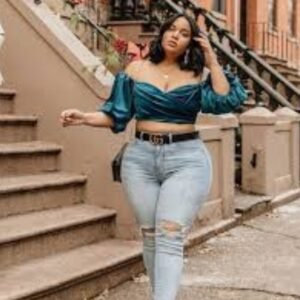 Calça Jeans Wide Leg Plus Size Cintura Alta Modelagem Que Alonga