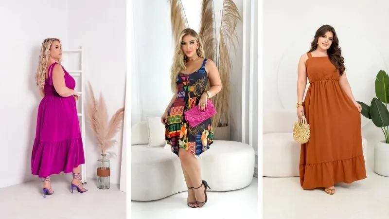 Conjunto feminino plus size moderno tendência moda 2026